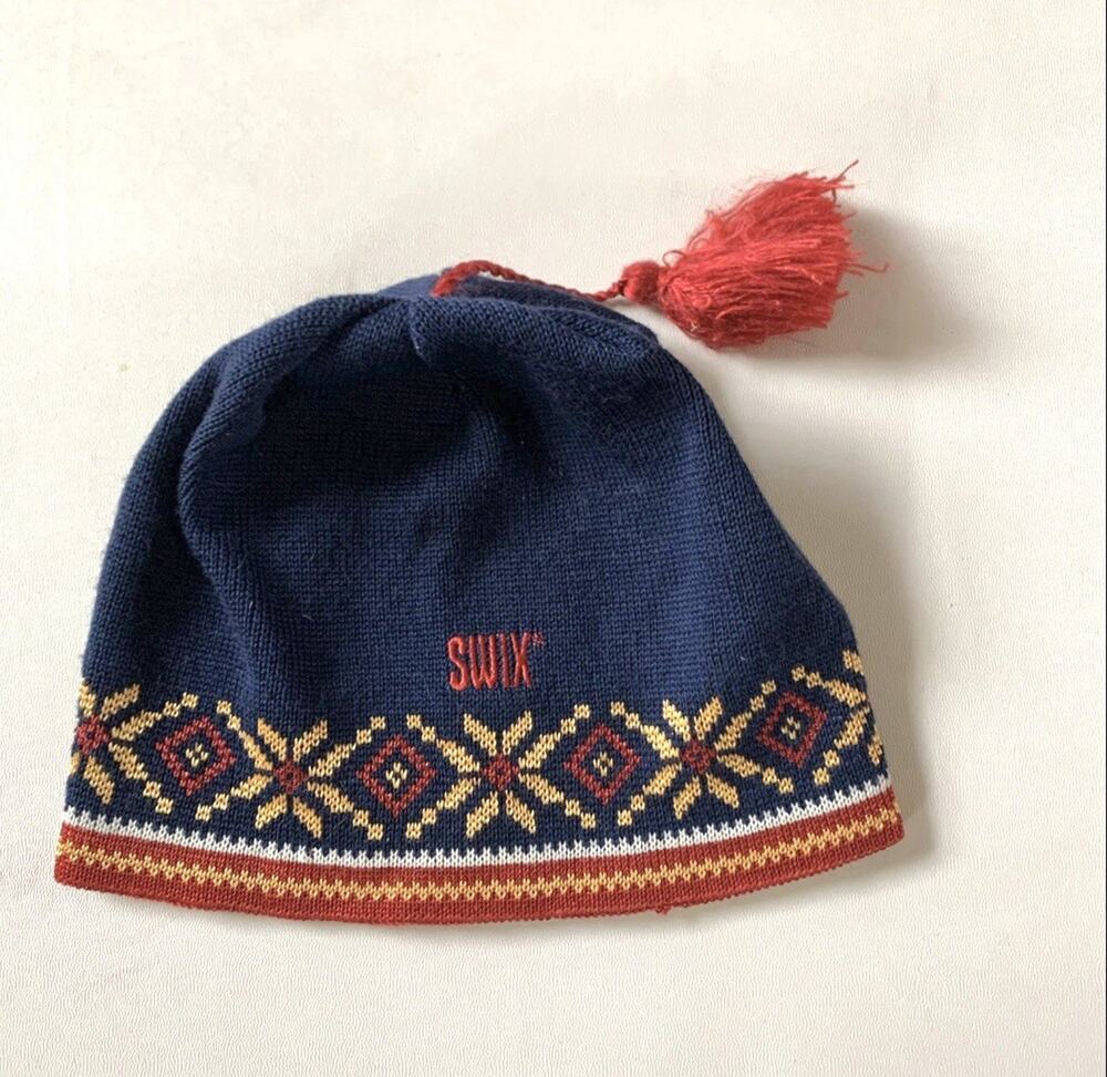Swix Ski Hat 100% Wool One Sz Men’s Womens Beanie